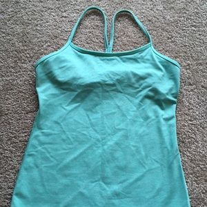 Lululemon Power Y Tank Size 8 Heathered Teal